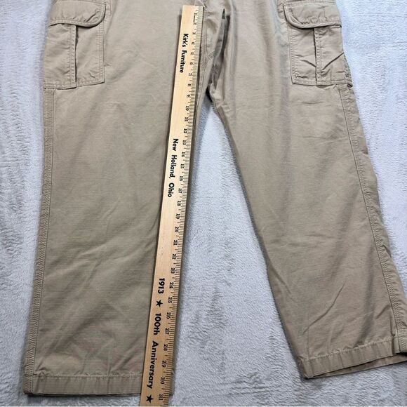 L.L. BEAN Cargo Pants Natural Fit Ripstop‎ Tan Style 503739 Men’s 44x32 - Picture 3 of 5